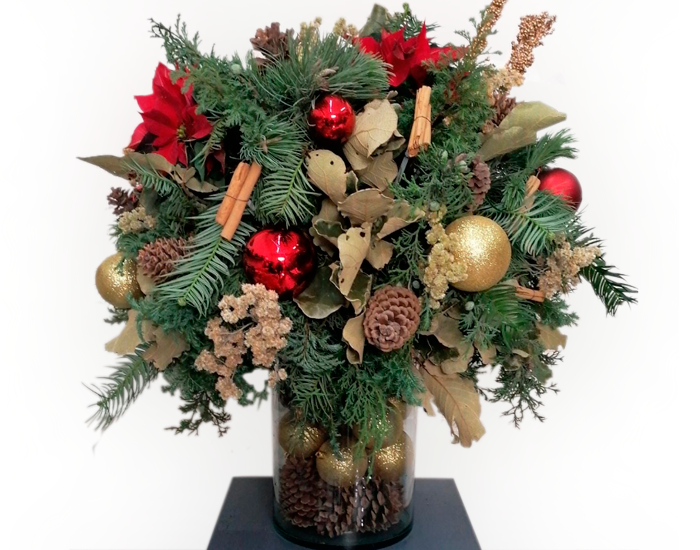 Flores y Esferas de navidad | FRIENDSHIP