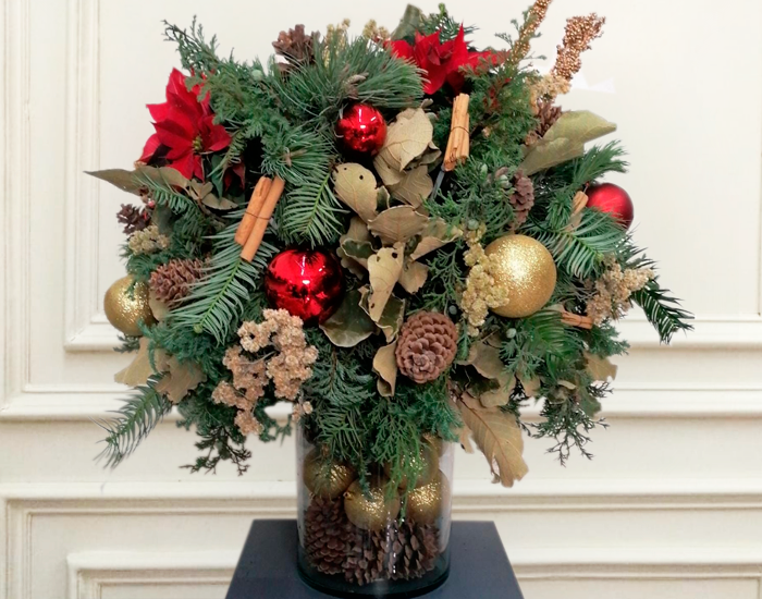 Flores y Esferas de navidad | FRIENDSHIP
