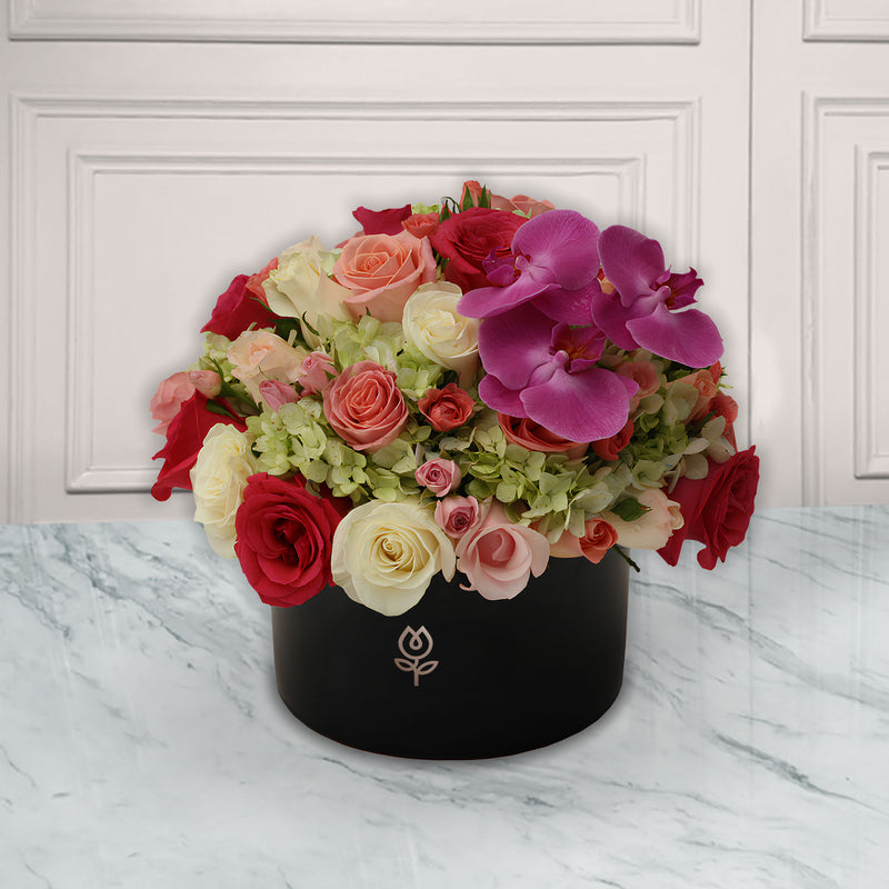 Arreglo Floral Orquideas Hortensias y Rosas | LIFE