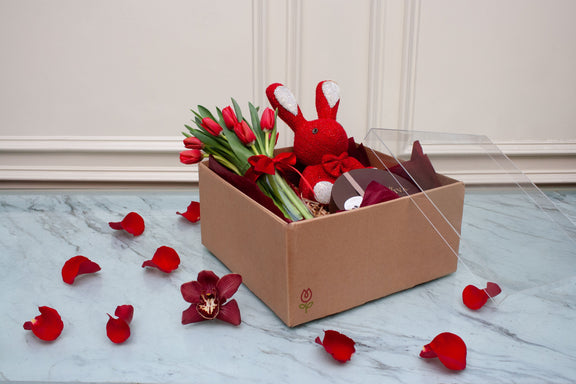 Kit de Regalo con Tulipanes y Chocolates | Gemma