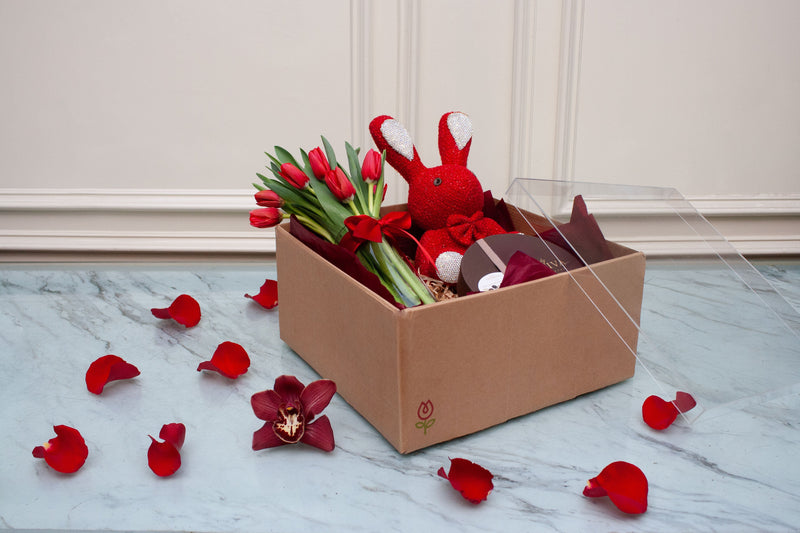 Kit de Regalo con Tulipanes y Chocolates | Gemma