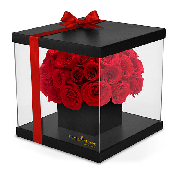 85 rosas Exquisitas Rojas o rosa en Acrílico | AMITIE