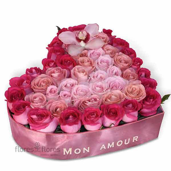 Corazón de 50 rosas Premium | BARDOT