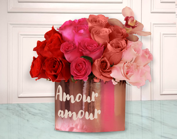 Caja personalizada de 50 rosas Premium | CECILE