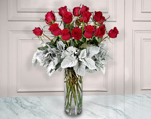 24 Rosas Premium en Cristal | LOUISE
