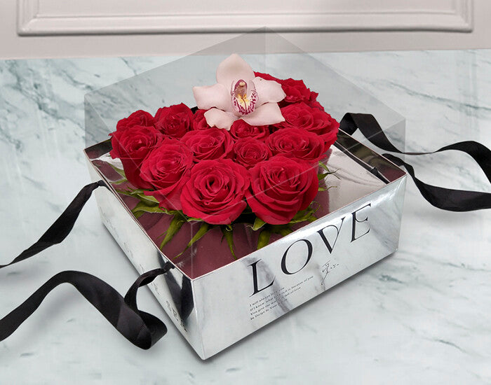 Rosas Rosas Premium y Orquídea | CRAZY LOVE
