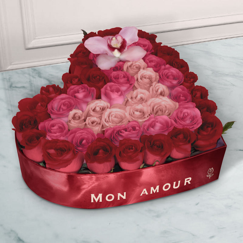 Corazón de 50 rosas Premium | BARDOT