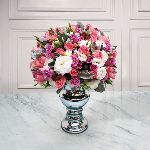 72 Rosas Premium con Lisiantus en Base Elegante | Dorothea