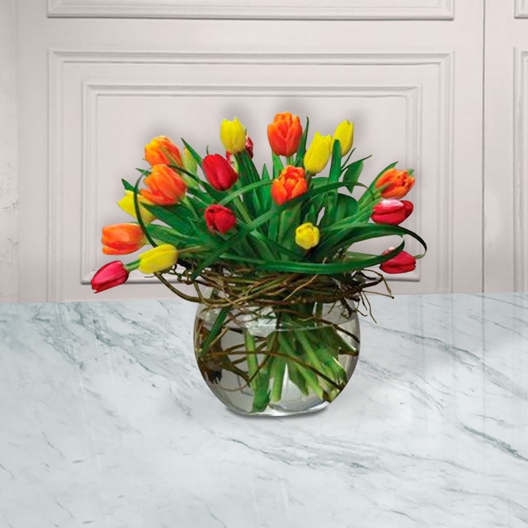 Arreglo de 40 Tulipanes Multicolor | ESPLENDIDO