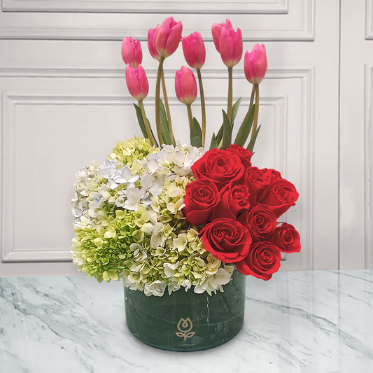 Bouquet de Tulipanes y Rosas | EXCLUSIVO