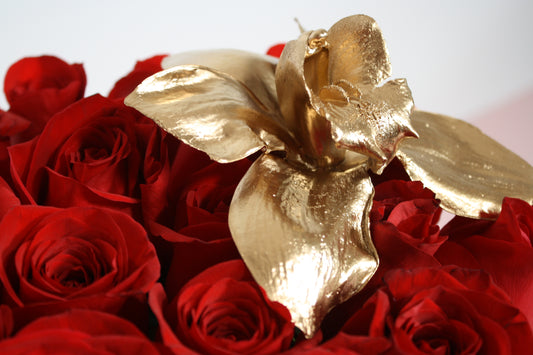 Arreglo floral de Rosas Rojas y Orquidea | MY SOUL
