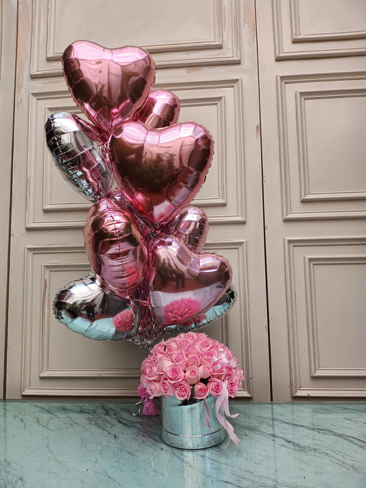 Rosas Premium con Globos| Petra