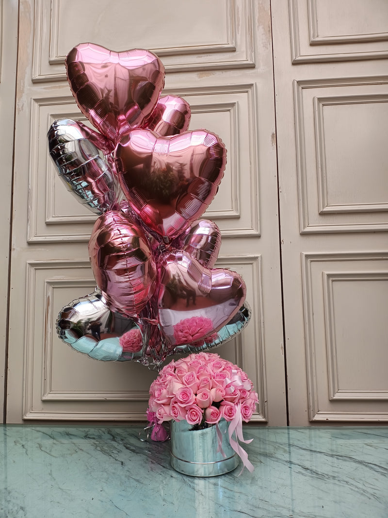 Rosas Premium con Globos| Petra