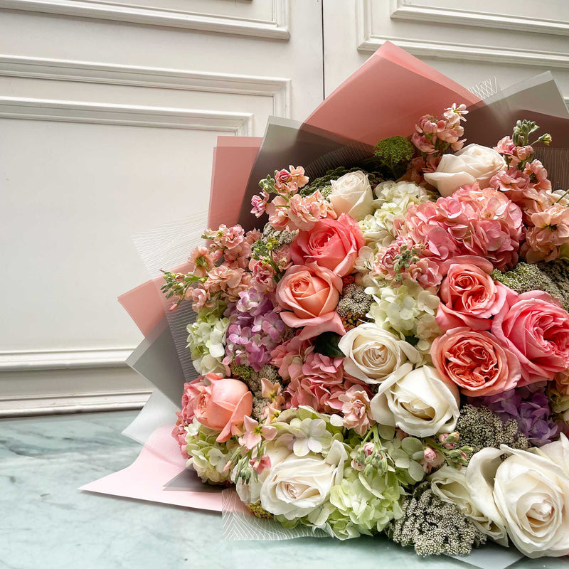 Ramo de Hortensias y Rosas Inglesas | ANGELA